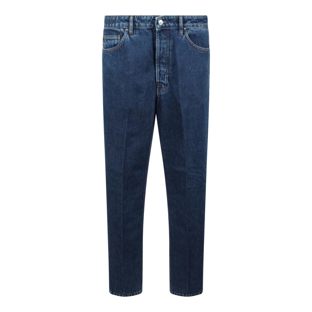 Nine In The Morning Katoen Denim Wortel Fit Jeans Blue Dames