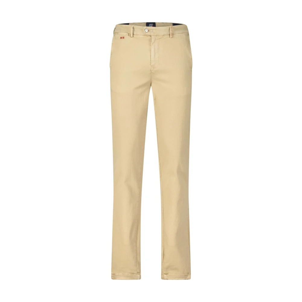 Tramarossa Slim Fit Röd Accent Byxor Beige, Herr