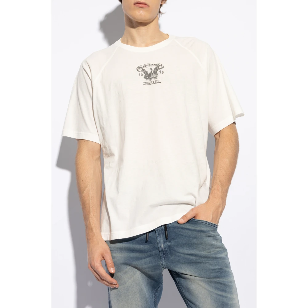 Diesel T-shirt `T-Roxt-Q1` White Heren