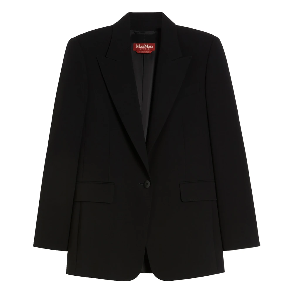 Max Mara Studio Furetto Zwarte Bontjas Black Dames