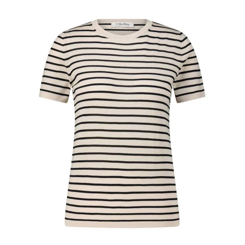 Max Mara Elegante Zwarte Jurk Beige Dames