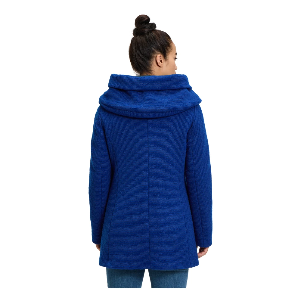 Amber & June Korte jas met capuchon Blue Dames