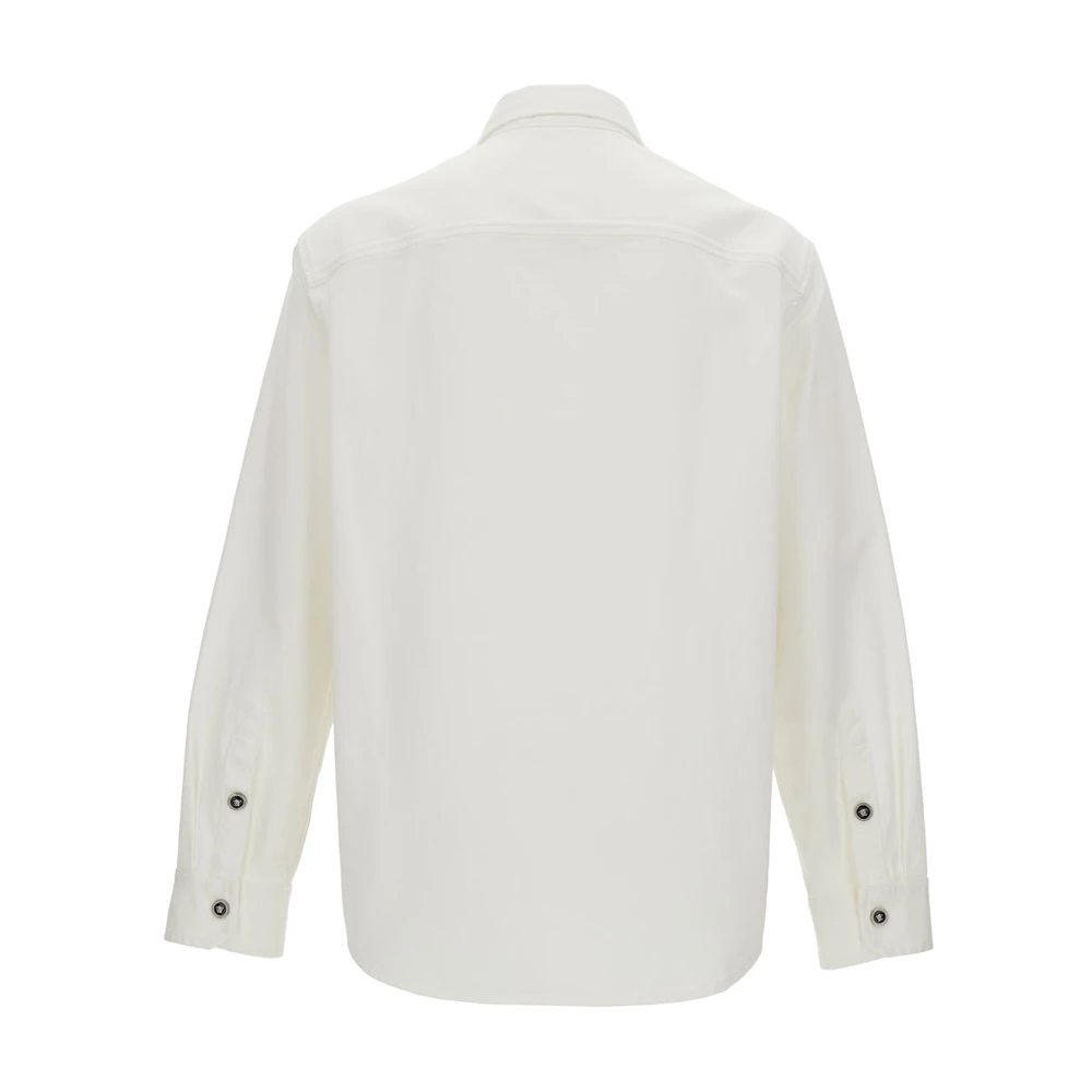 Versace Witte Overhemd met Knoopsluiting White Heren