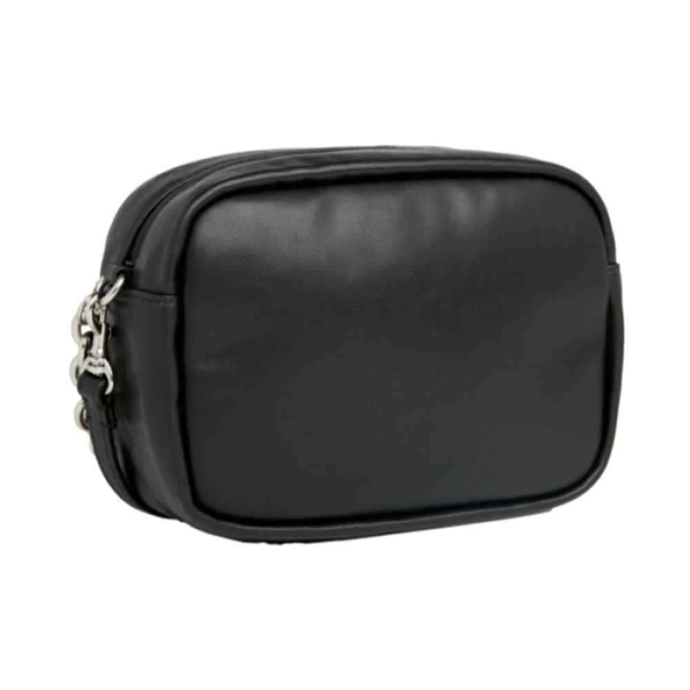 Calvin Klein Minimalistische Zwarte Ketting Camera Tas Black Dames