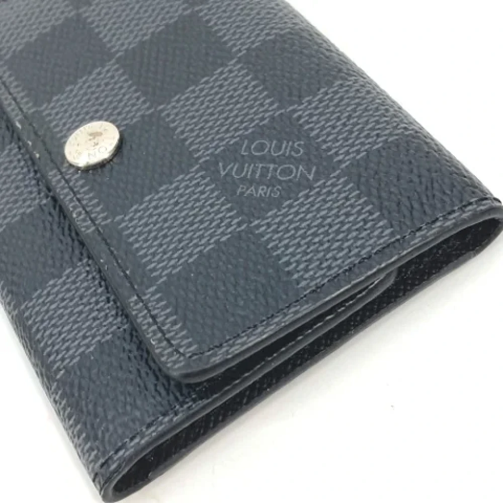 Louis Vuitton Vintage Pre-owned Cotton key-holders Black Dames