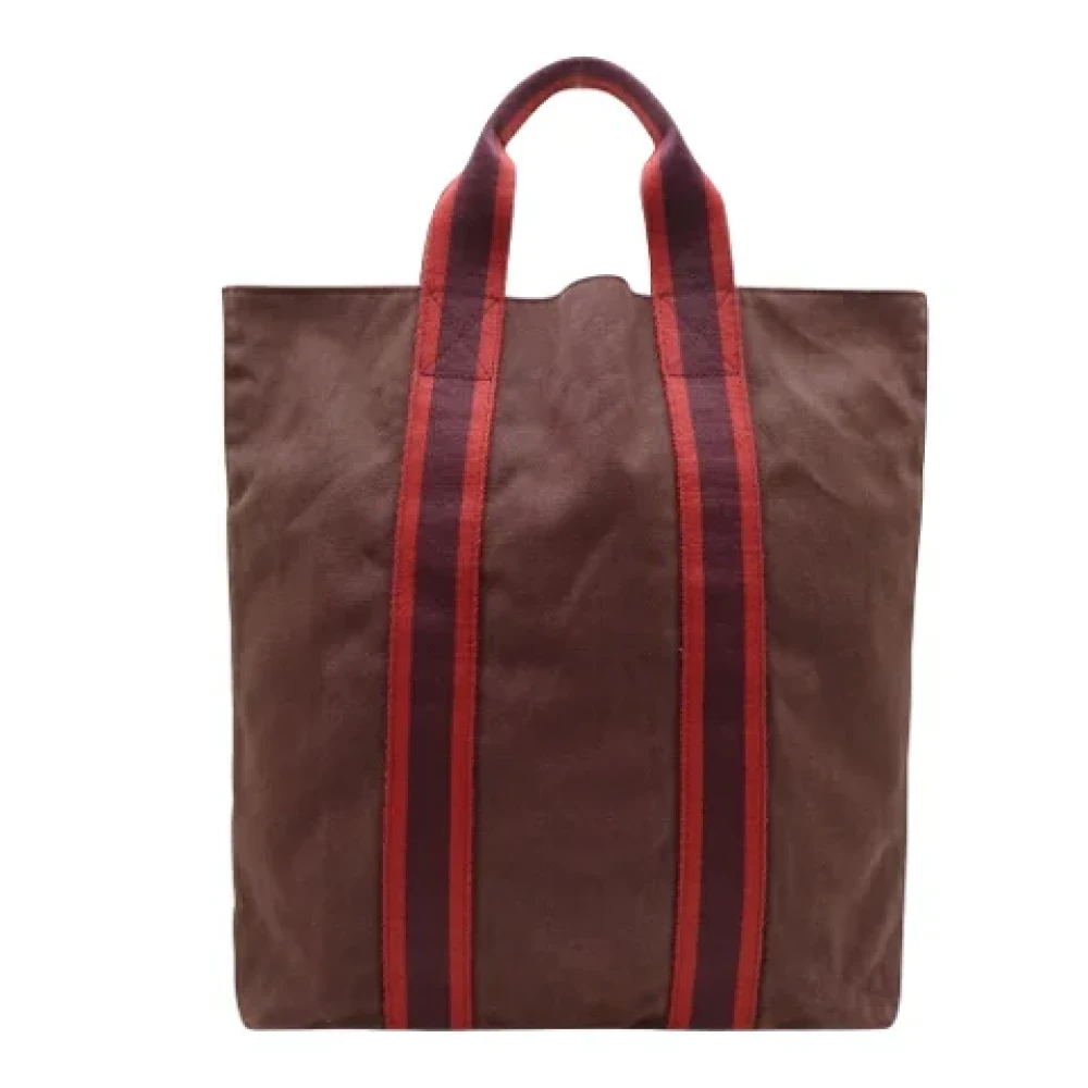 Hermès Vintage Pre-owned Cotton handbags Red Dames