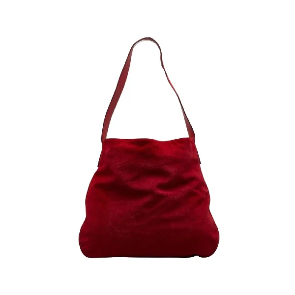 Burberry Vintage Pre-owned Suede shoulder-bags Red Dames