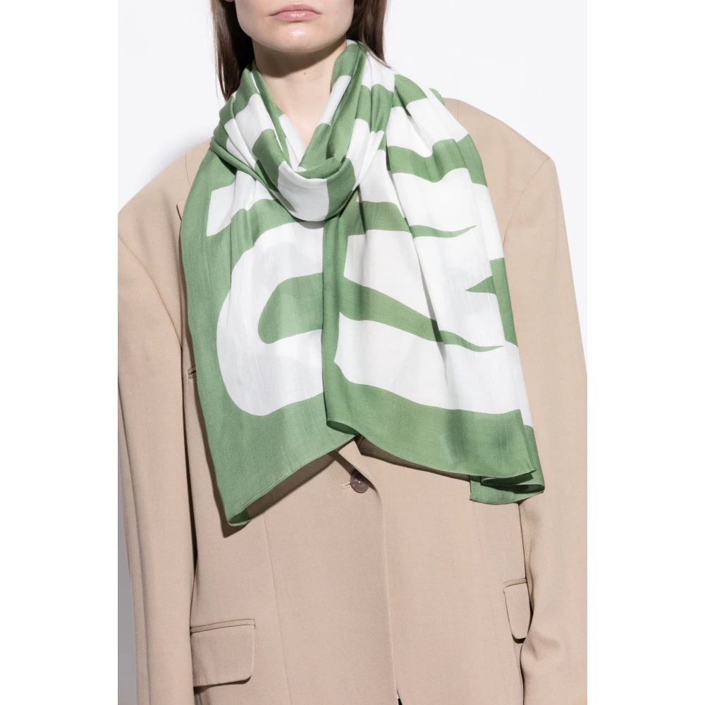 Moschino Sjaal met logo Green Unisex