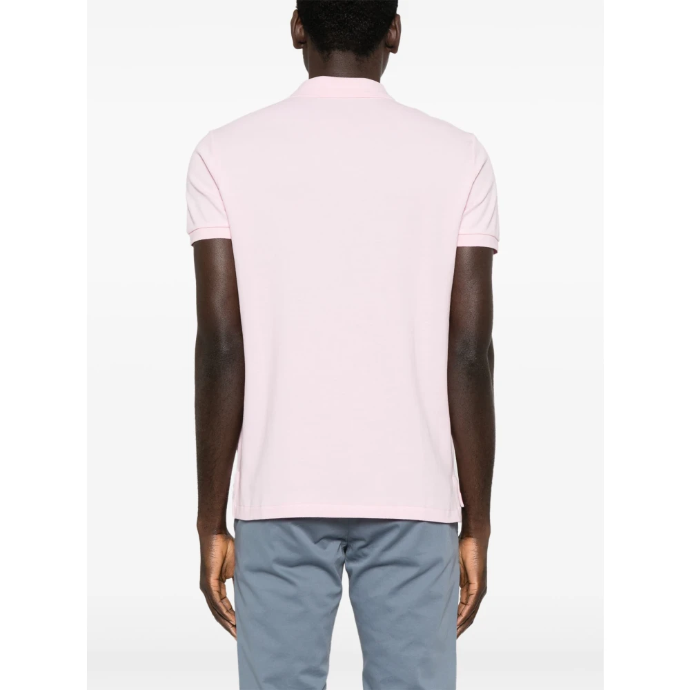 Polo Ralph Lauren Aangepaste Slim Fit Katoen Mesh Polo Pink Heren