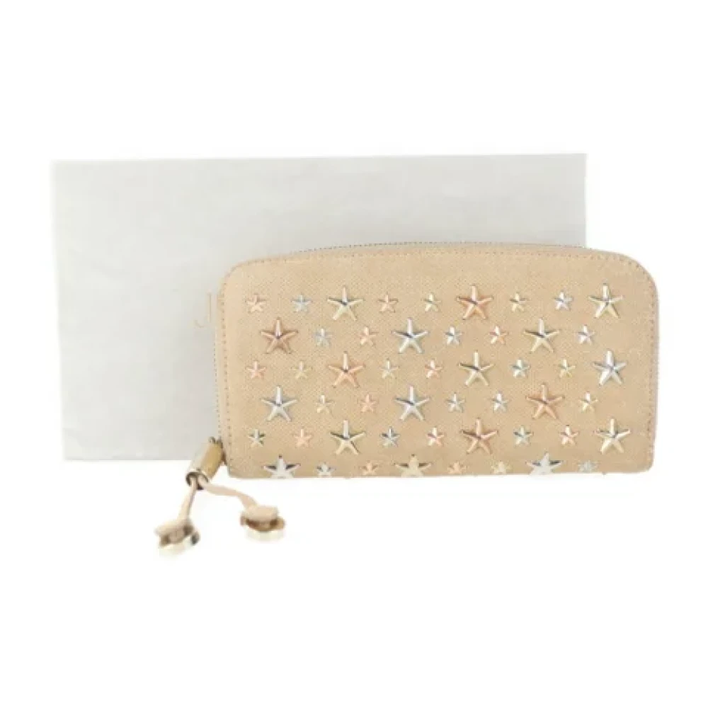Jimmy Choo Pre-owned Canvas wallets Beige Dames