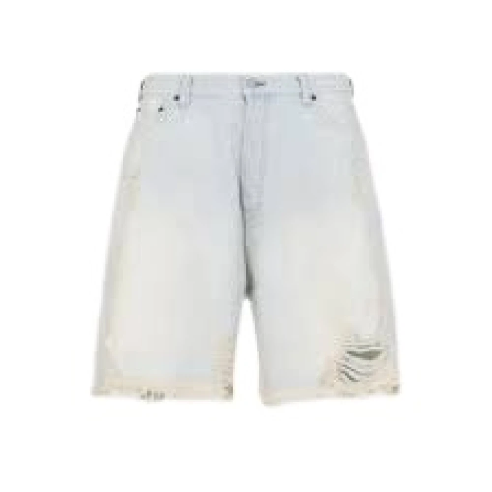 Acne Studios Lichtblauw Wit Shorts Blue Heren