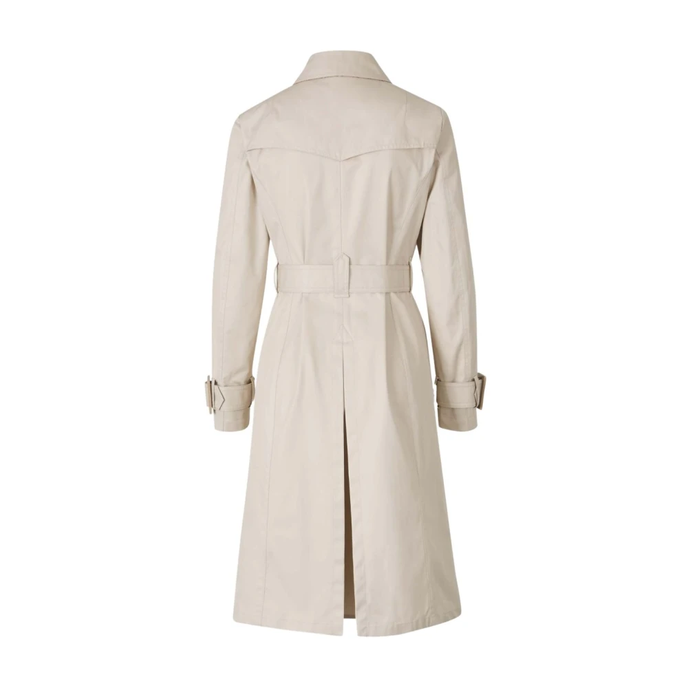 Herno Beige Katoenen Double-breasted Trenchcoat Beige Dames