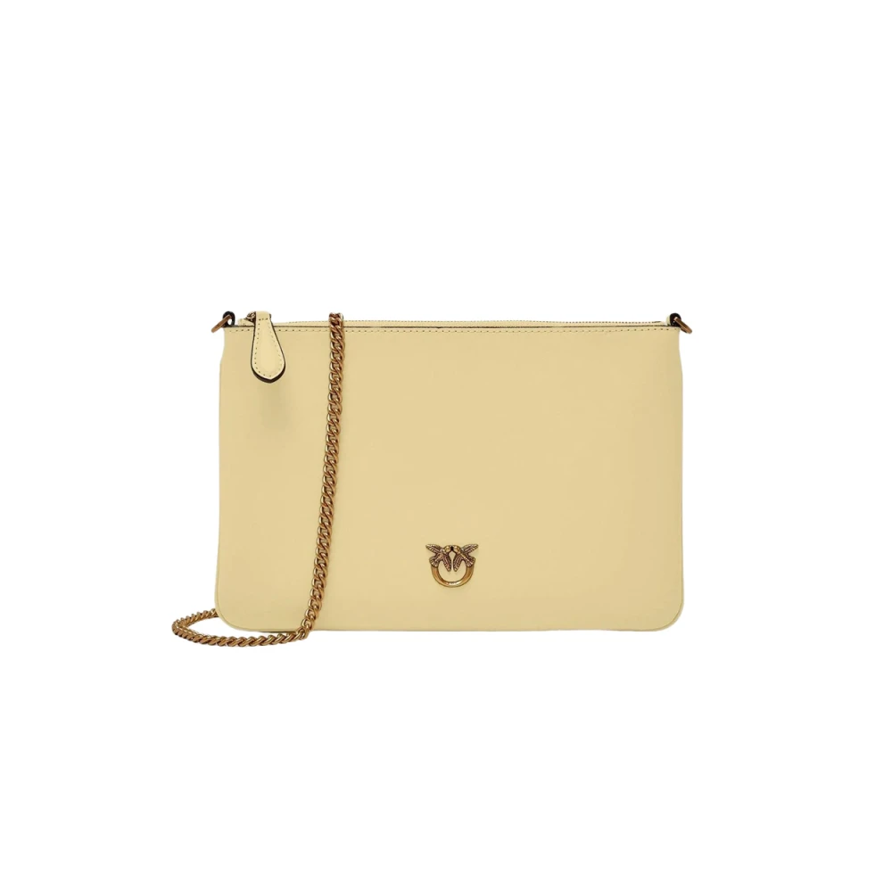 Pinko Women's Yellow Cross Body Bags, One Size, Flat Love Bag Simply