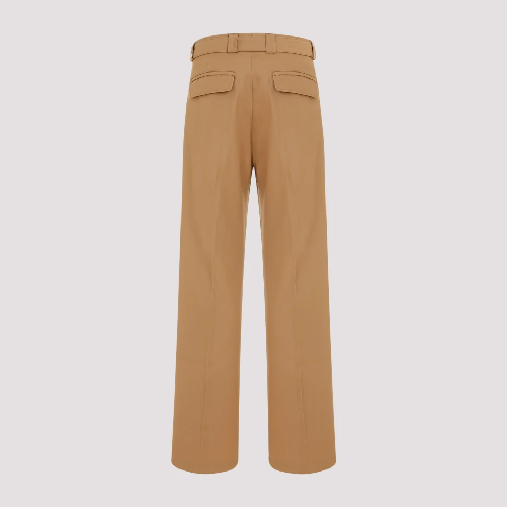 Dries Van Noten Wide Trousers Brown Heren