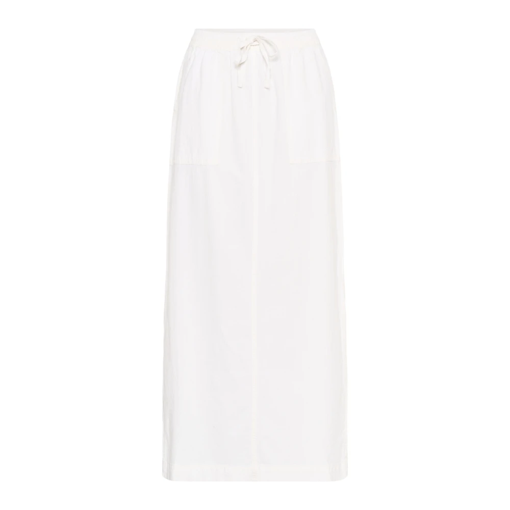 Kaffe Stijlvolle Rok met Zijsplitten White Dames