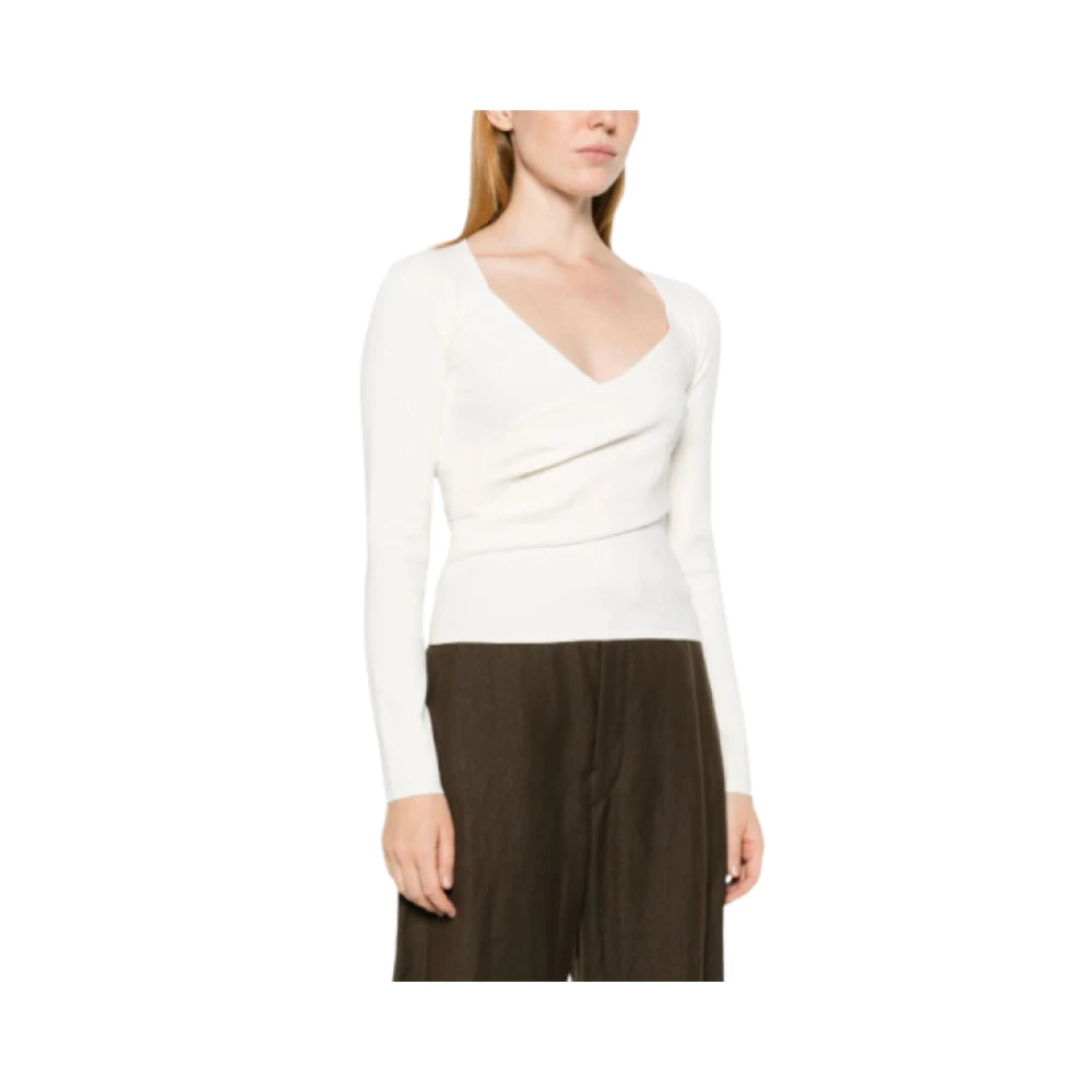IRO Witte Wrap V-Hals Blouse White Dames