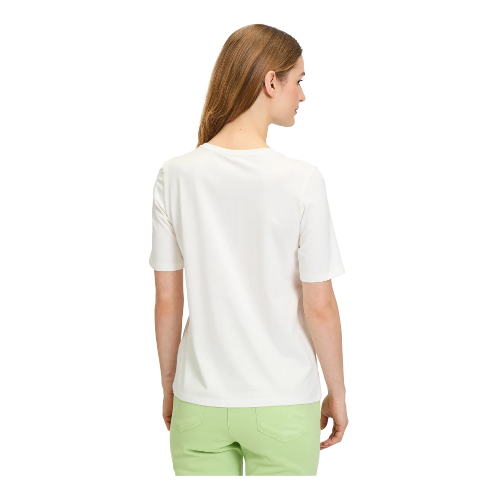 Betty Barclay Glitterend Basic Shirt met Plaatsingsontwerp Beige Dames
