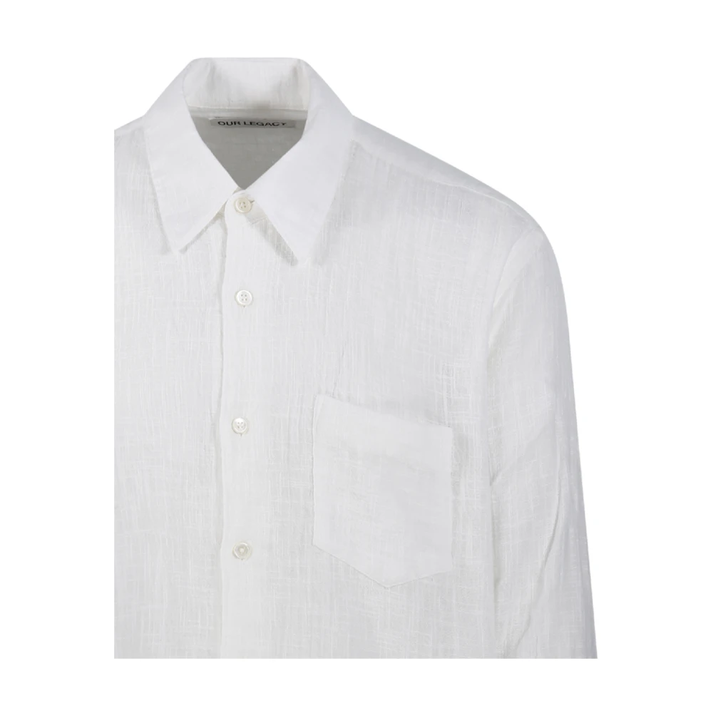 Our Legacy Air Cotton Coco Shirt White Heren