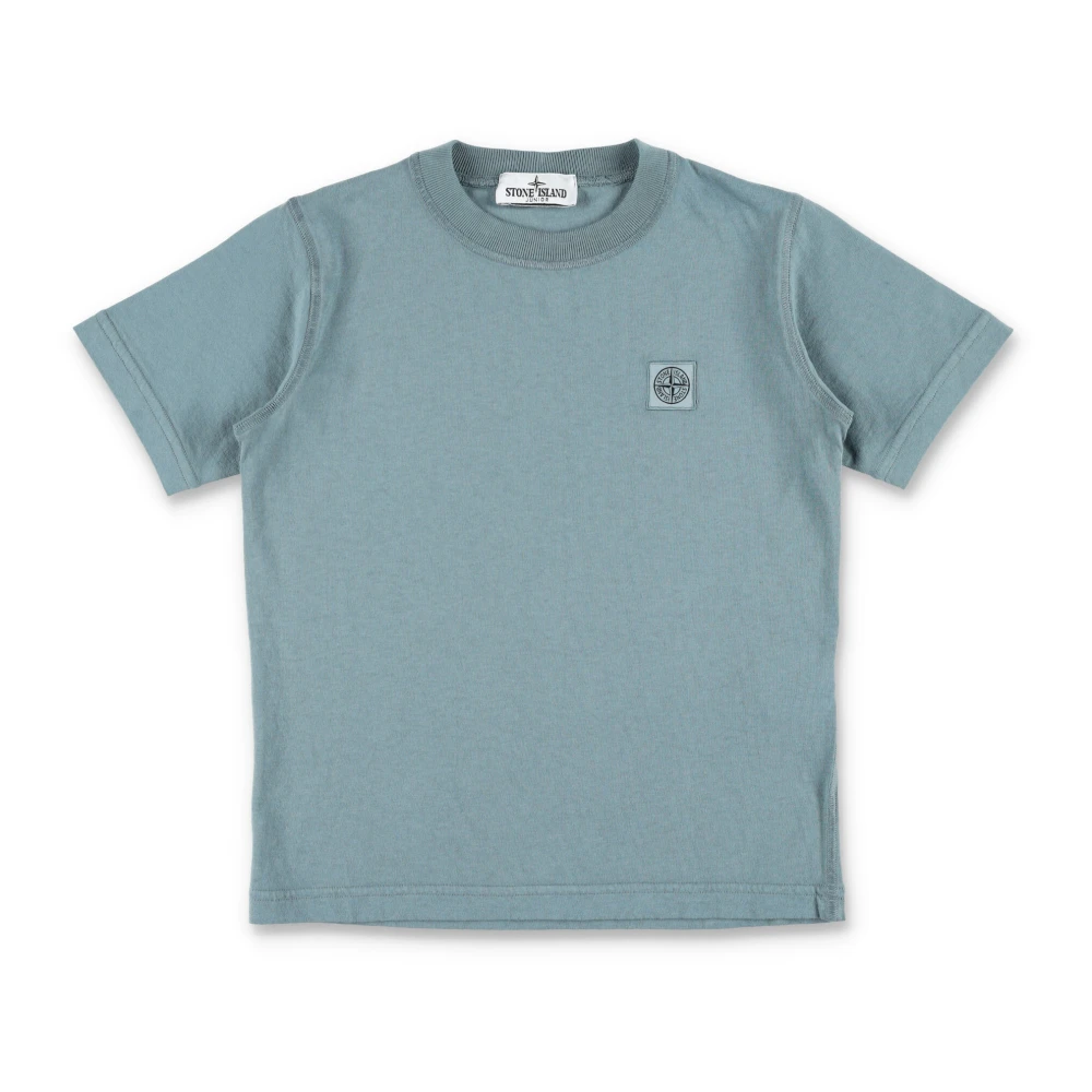 Stone Island Blue Slavata Tee - Male - Kids Short Sleeve T-Shirts - 12 Y - Kids