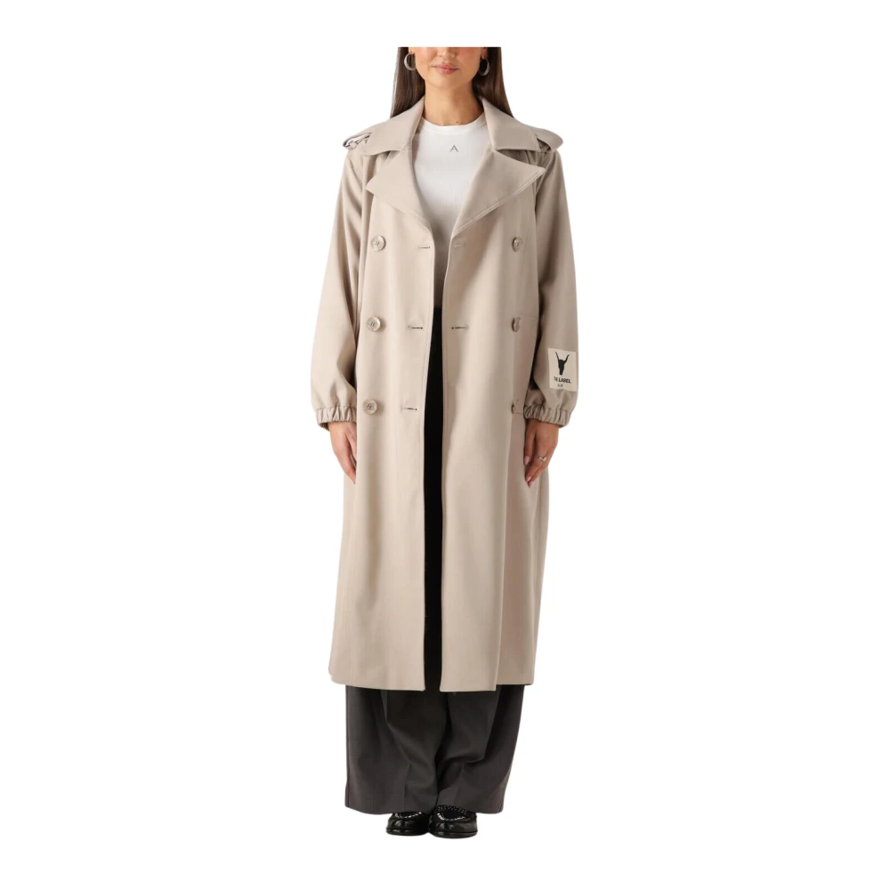 Alix The Label Elegante Trenchcoat met Modern Design Beige Dames