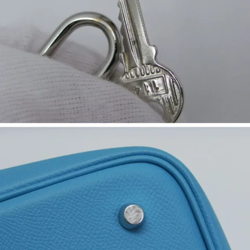 Hermès Vintage Pre-owned Fabric handbags Blue Dames