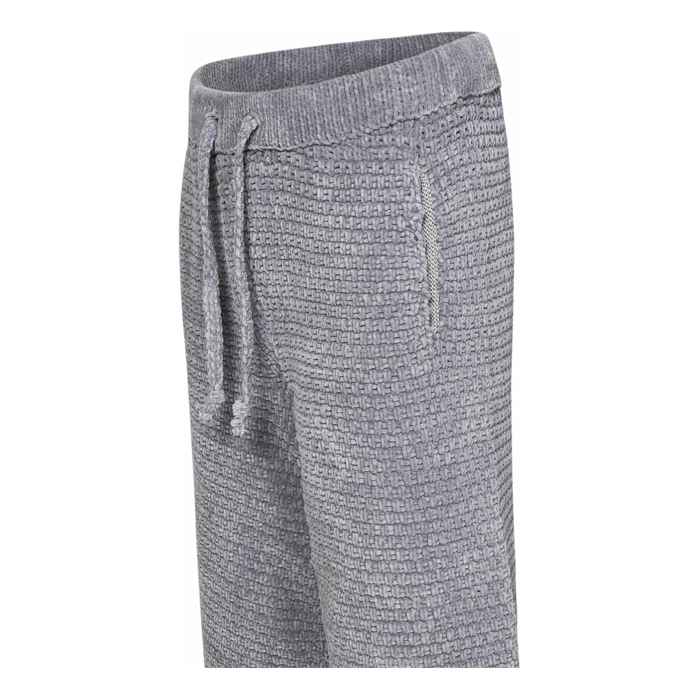 Bonsai Grijze Elastische Taille Wijde Pijp Broek Gray Heren