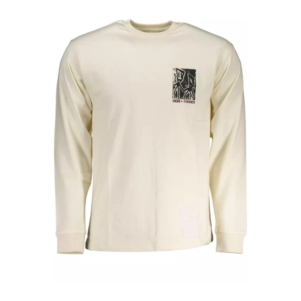 Vans Men's Beige Graphic Print Long Sleeve Tee - Long Sleeve T-Shirts - S- Tops
