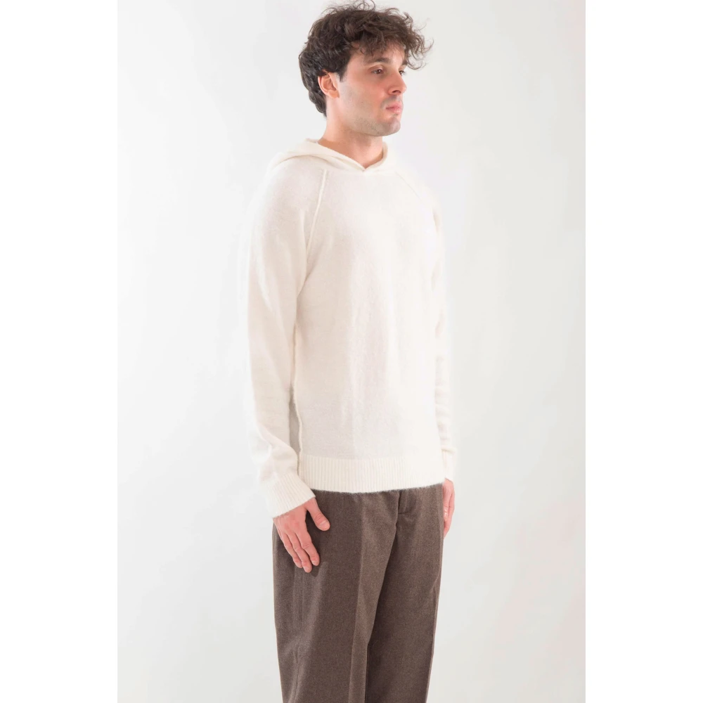 MC2 Saint Barth Stretch Wol Hoodie in Piccadilly Stijl White Heren
