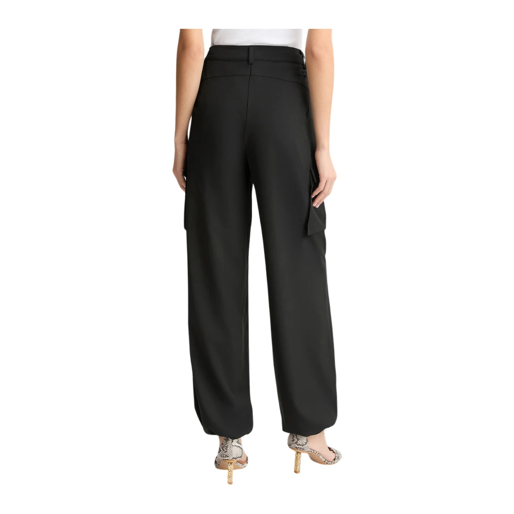 Liu Jo Cargo bamboebroek met elastische enkels Black Dames