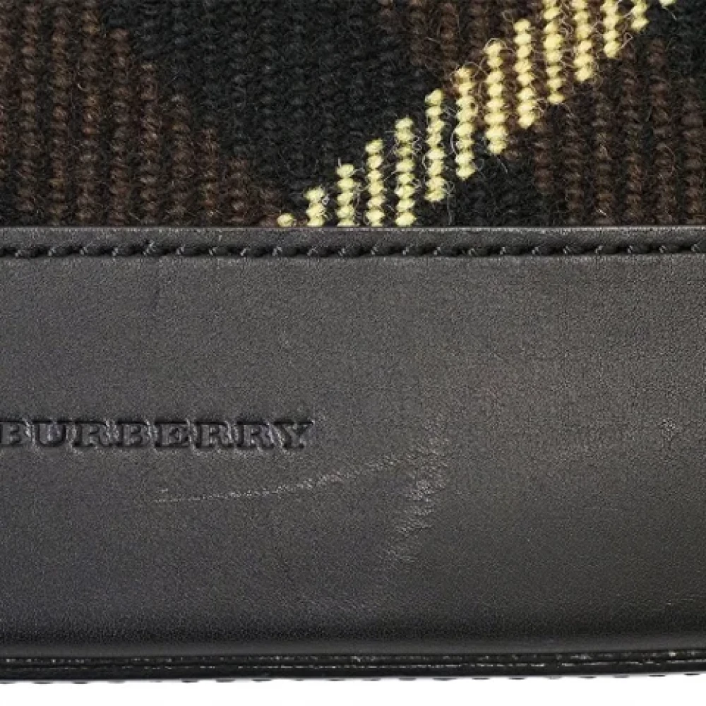Burberry Vintage Pre-owned Wool handbags Brown Dames