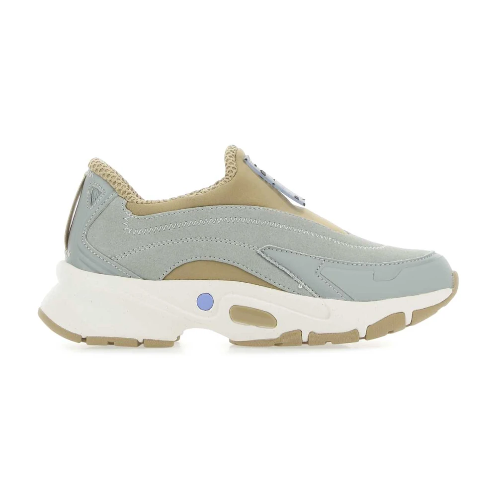 Alexander McQueen stof en suède Slip-On Sneakers Dames Schoenen Blauw