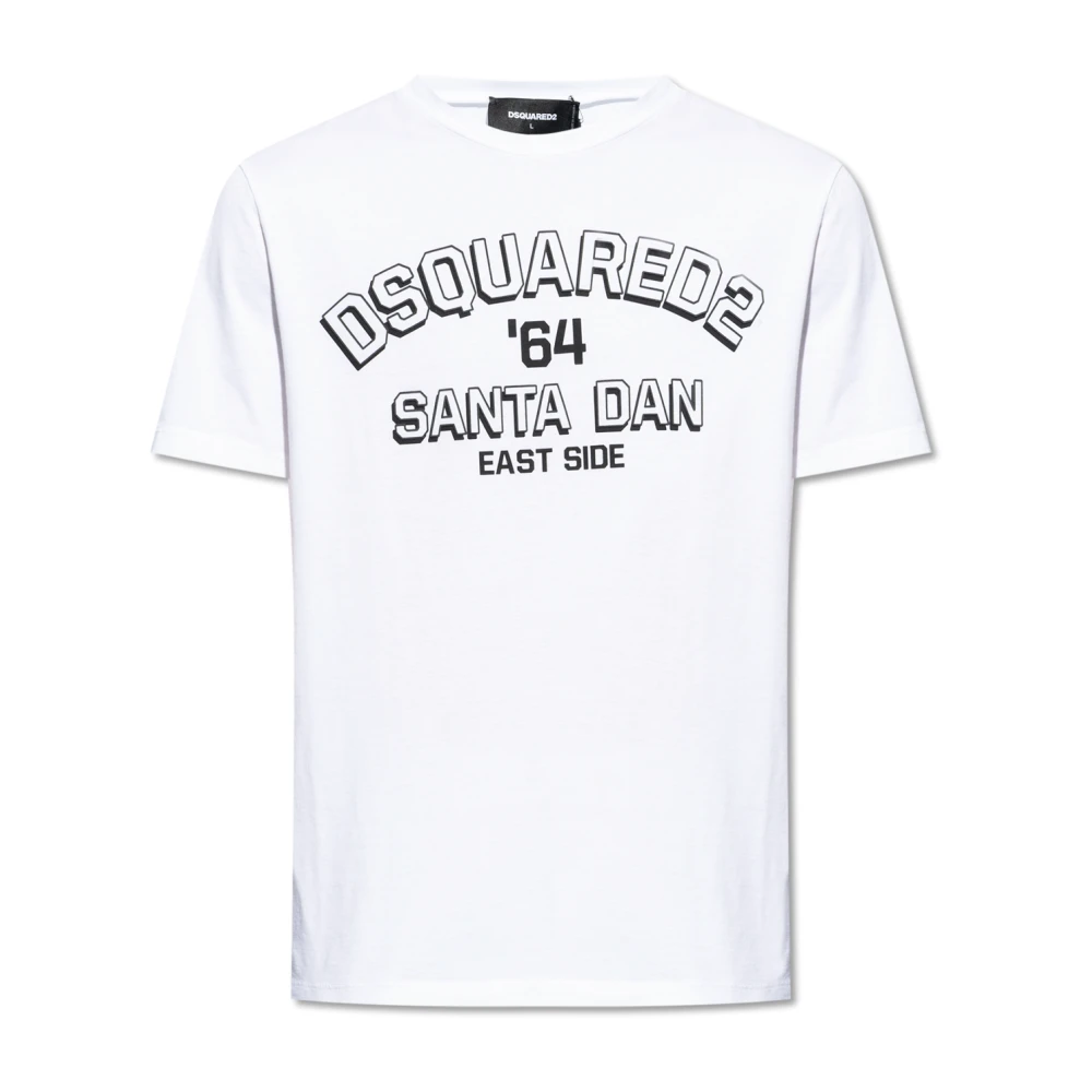 Dsquared2 Bedrukt T-shirt White Heren
