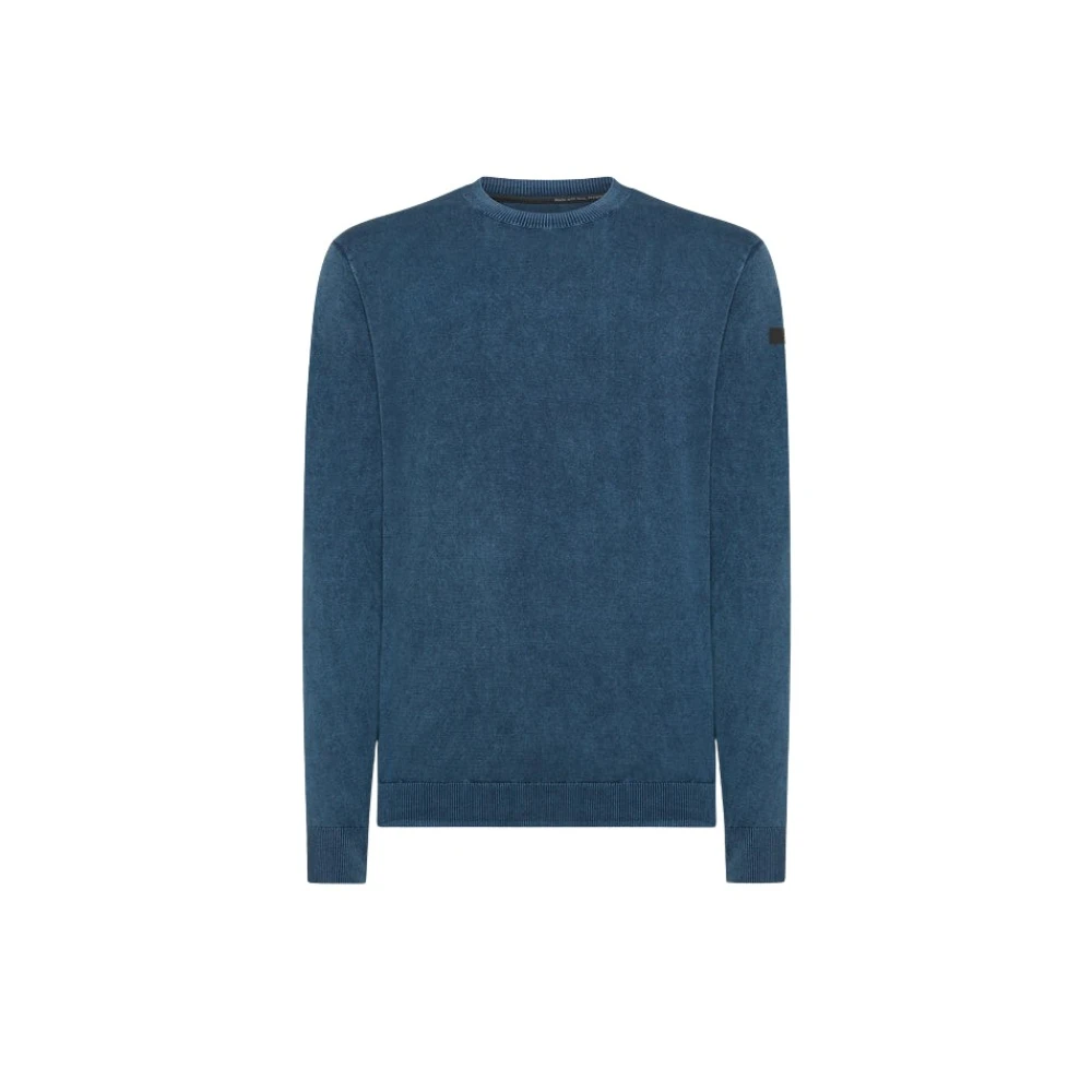RRD Techno Wash Ronde Blauwe Crewneck Shirt Blue Heren