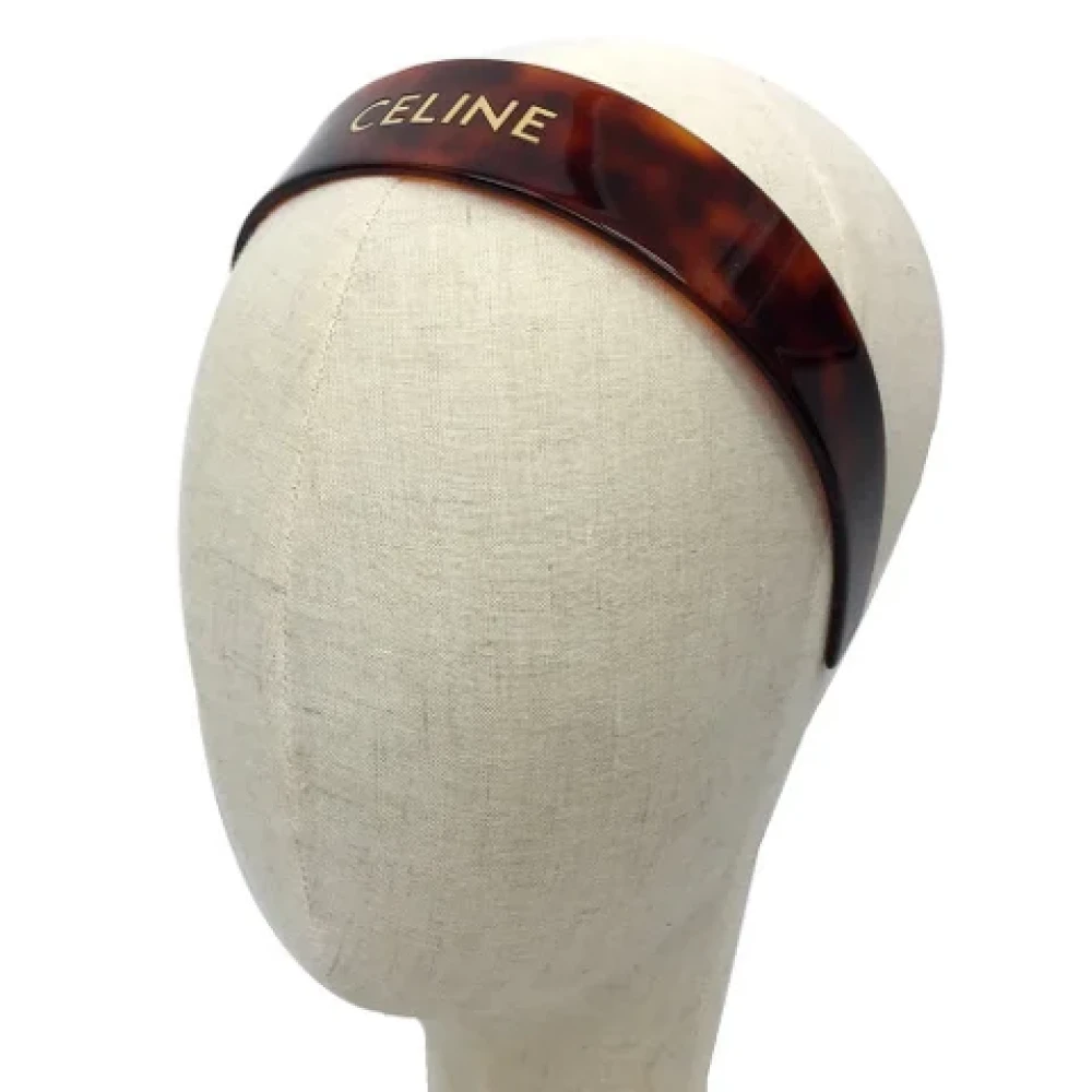Celine Vintage Pre-owned Plastic hair-accessories Brown Dames