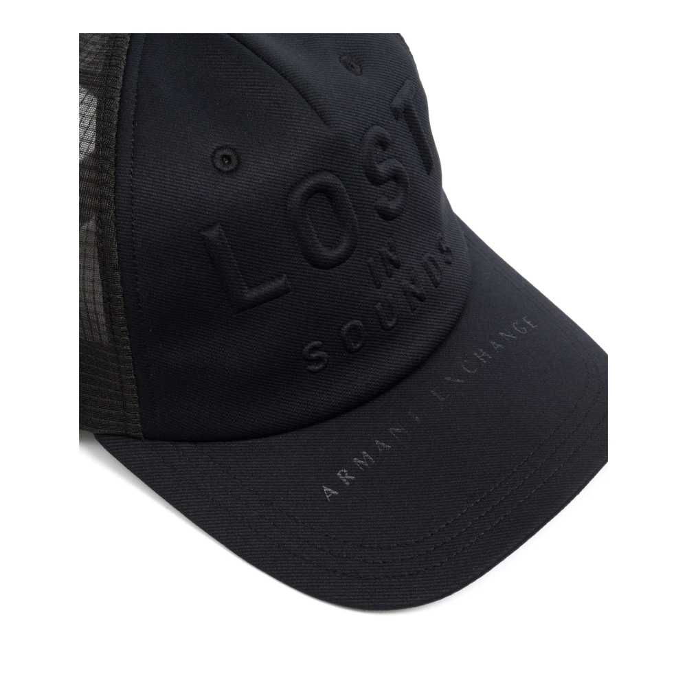 Armani Exchange Verstelbare Cap met Simpel Logo Black Heren