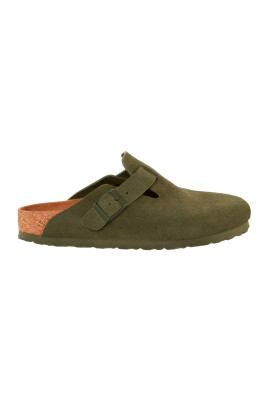 sabots-en-daim-vert-chaussures-confort