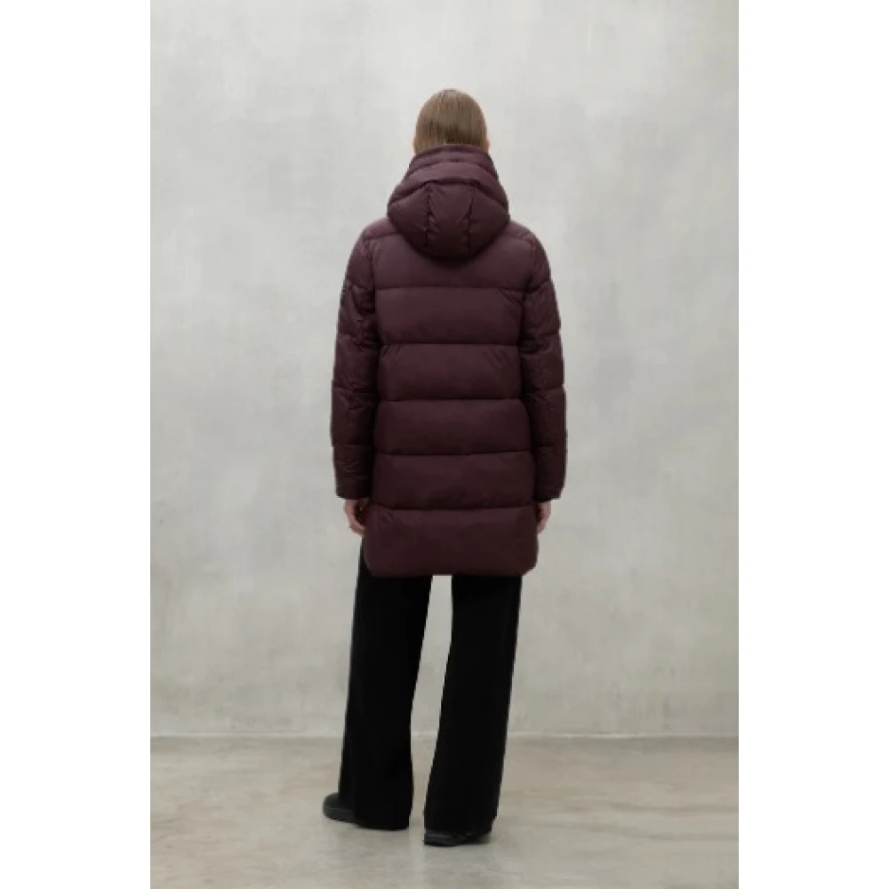 Ecoalf Waterafstotende polyester jas met capuchon Red Dames