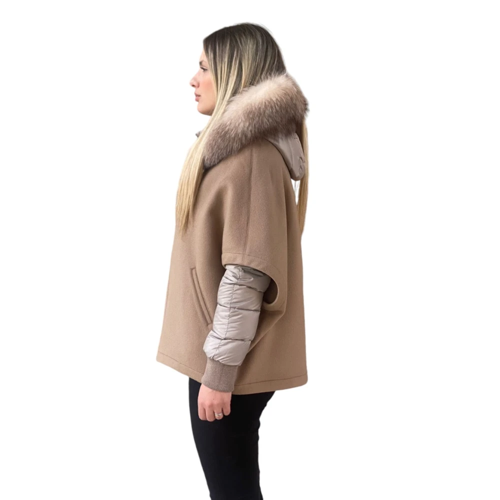 Moorer Stijlvolle Jas voor Mannen Beige Dames