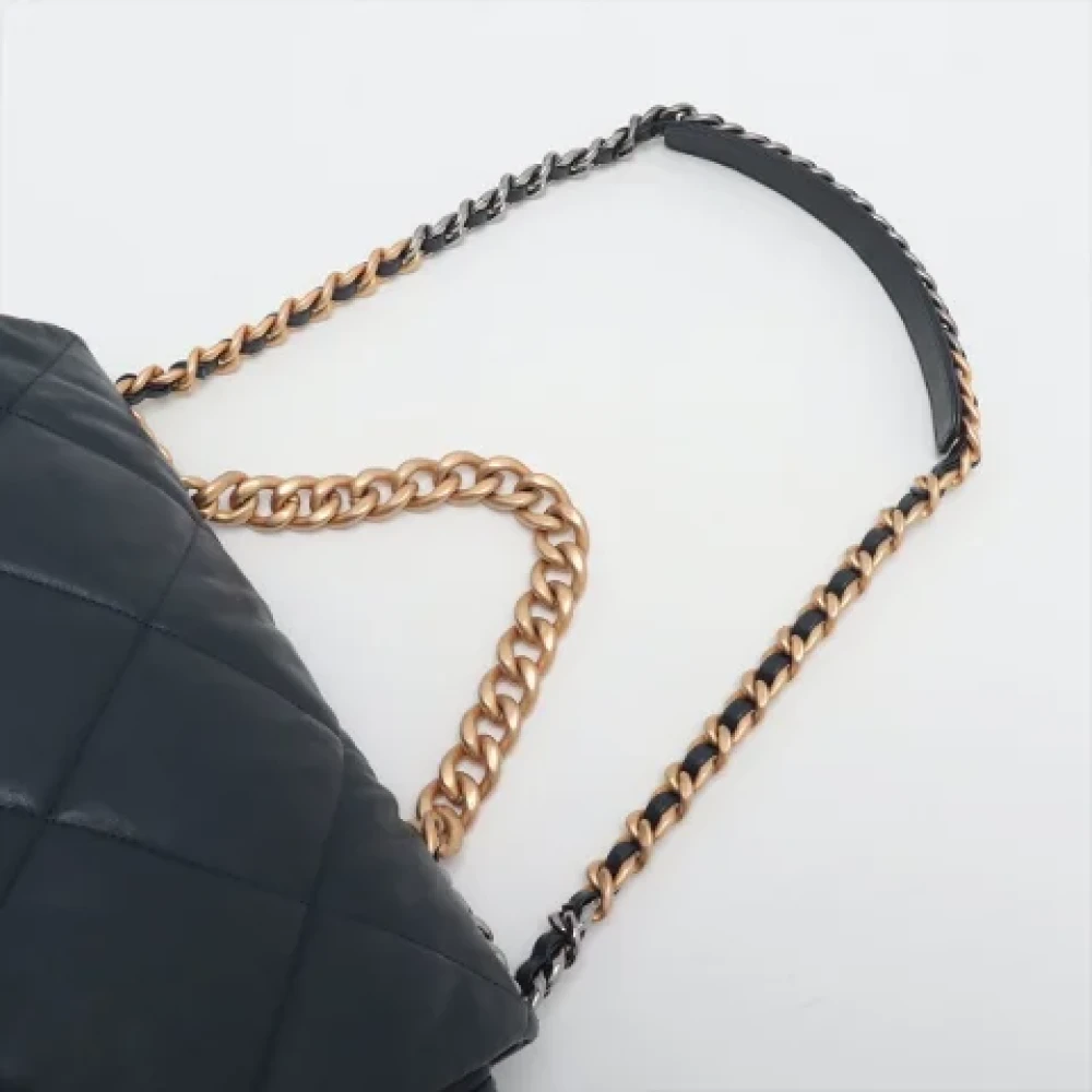 Chanel Vintage Pre-owned Leather chanel-bags Blue Dames