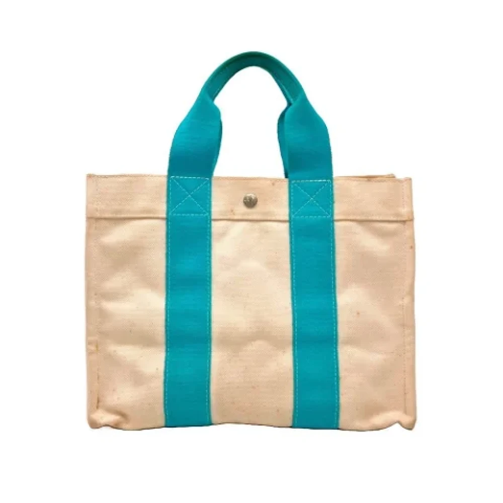 Hermès Vintage Pre-owned Canvas handbags Beige Dames