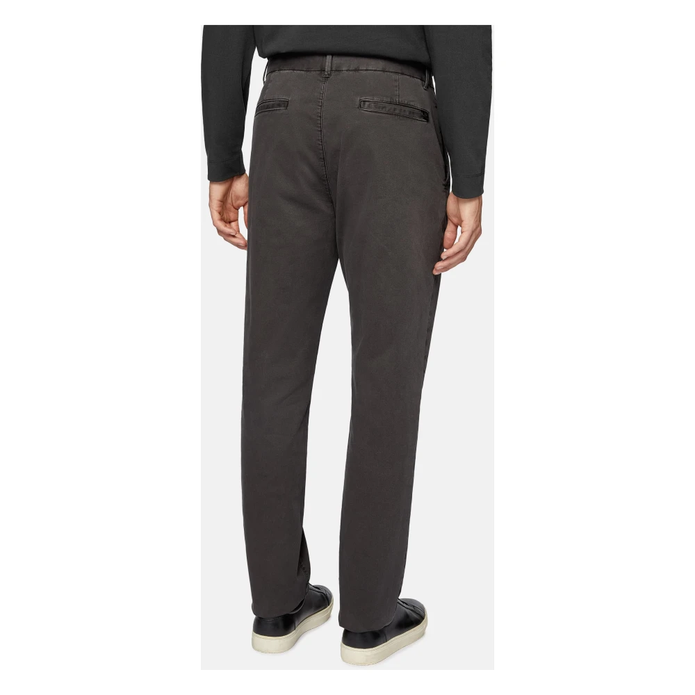 Boggi Milano Stretch Katoenen Gabardine Broek Gray Heren