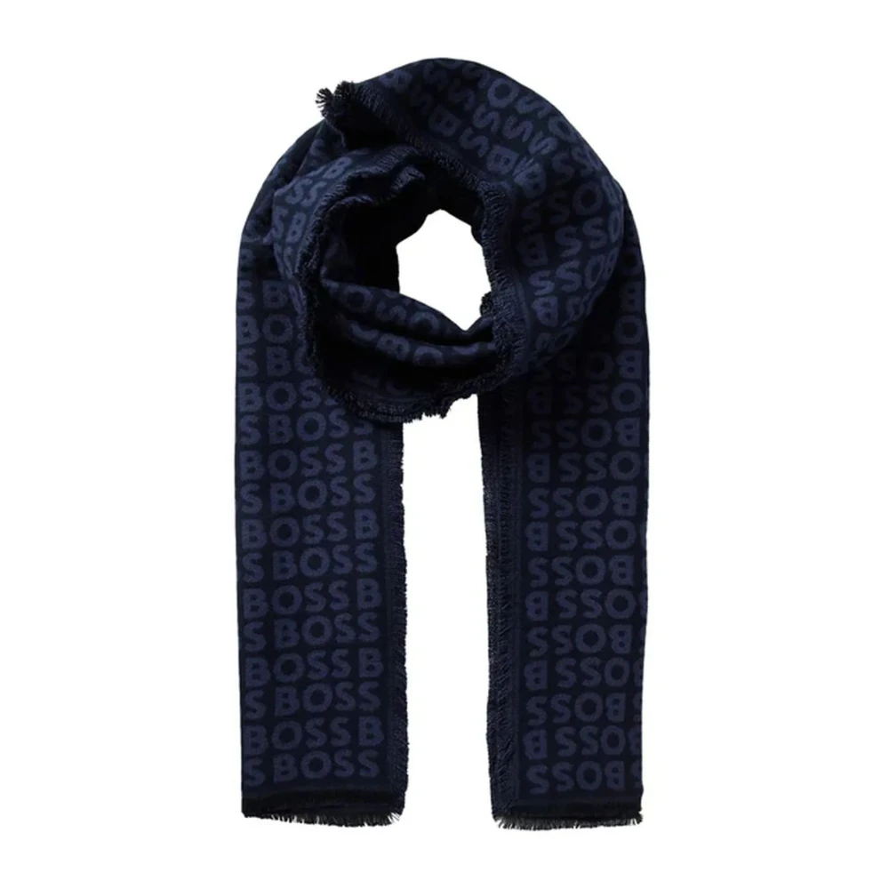 Hugo Boss Heren Tadic Stijl Sjaal Blue Heren