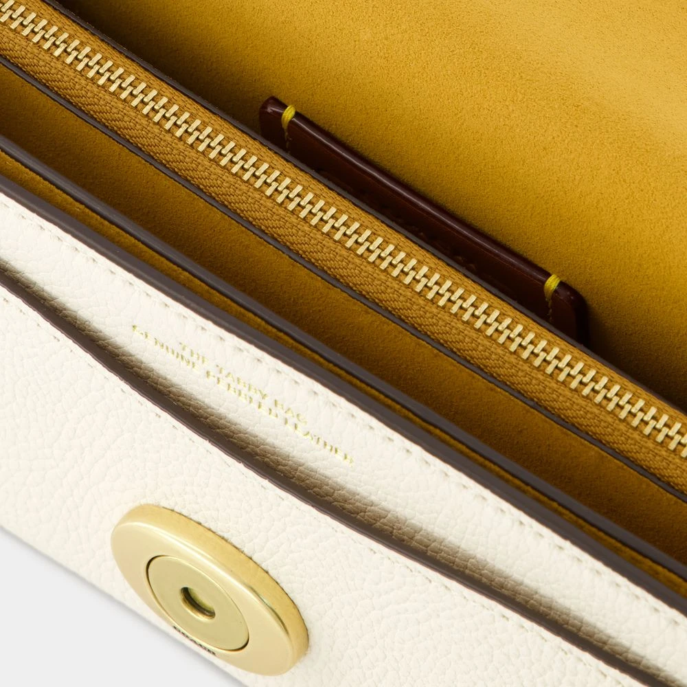 Coach Tabby Schoudertas Wit Leer Beige Dames