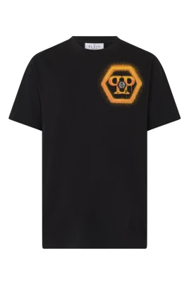 Round Neck T-Shirt Spray Hexagon