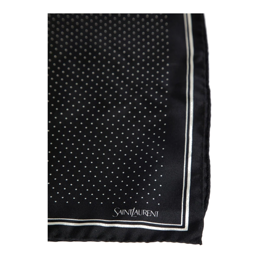 Saint Laurent Zijden Bandana Black Heren