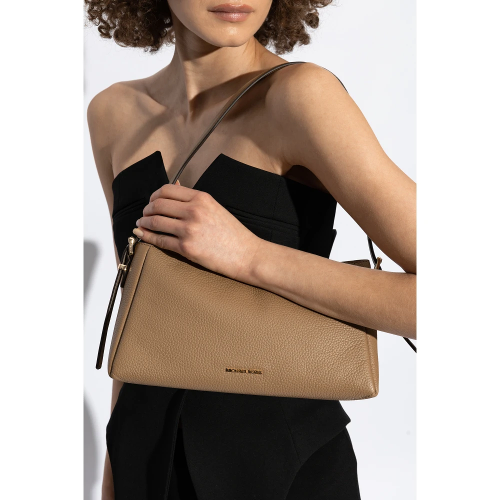 Michael Kors Moore Schoudertas Beige Dames