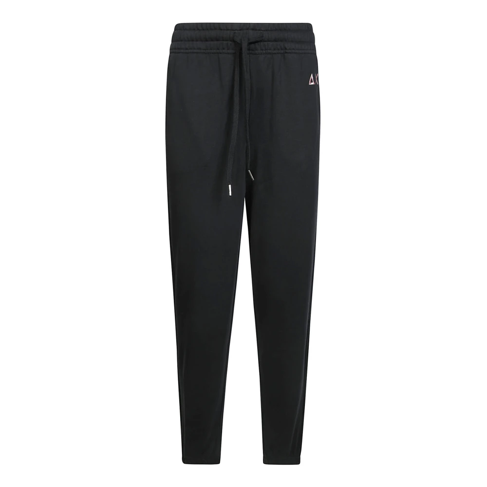 Sun68 Katoenen Lange Broek in Klassieke Stijl Black Dames