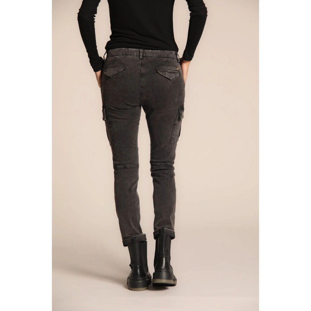 Mason's Curvy Fit Cargo Broek Zwart Black Dames