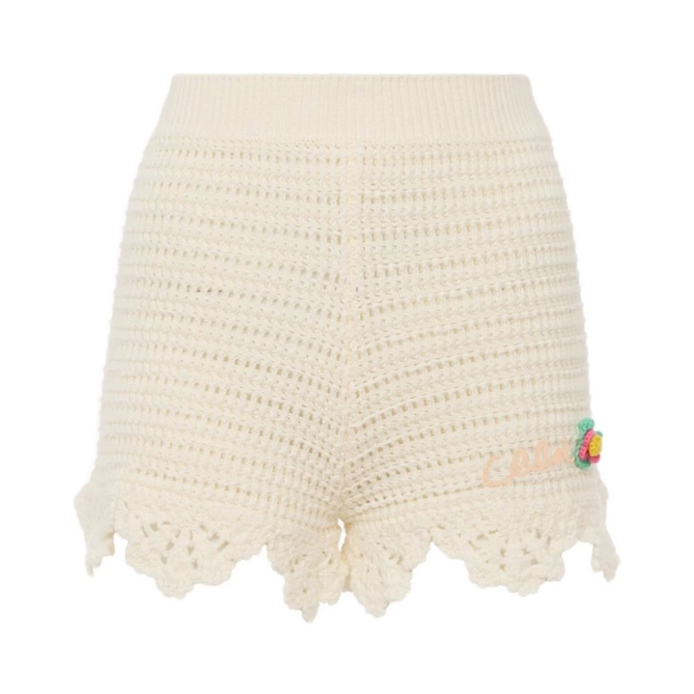 Chloé Beige Short Shorts - Female - Short Shorts - M - Shorts