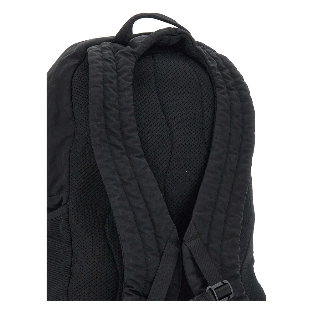 C.P. Company Zwarte Nylon B Lens Rugzak Black Heren